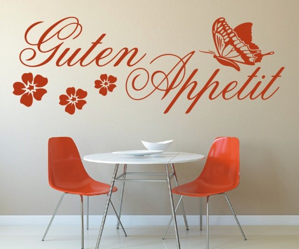 Wandtattoo Spruch | Guten Appetit | 2 | Schöne Wandsprüche für Küche und Esszimmer | ✔Made in Germany  ✔Kostenloser Versand DE