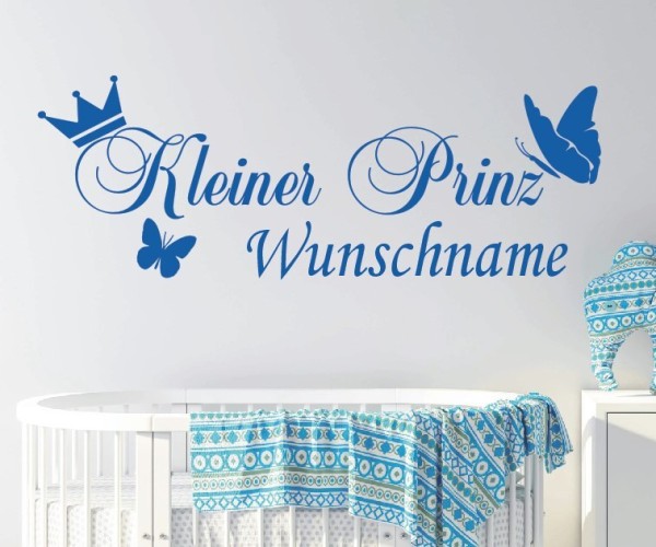 Wandtattoo | Kleiner Prinz mit Wunschname für das Kinderzimmer | 28 | günstig kaufen.