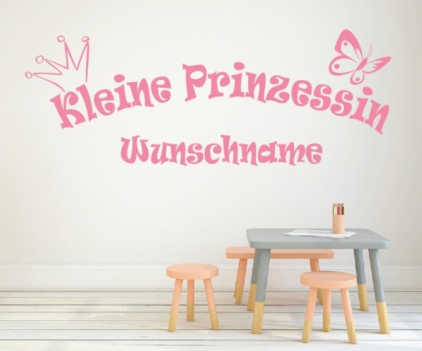 Wandtattoo | Kleine Prinzessin mit Wunschname für das Kinderzimmer | 18 | günstig kaufen.