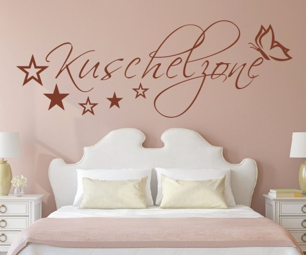 Wandtattoo Spruch | Kuschelzone | 3 | Schöne Wandsprüche für das Schlafzimmer | ✔Made in Germany  ✔Kostenloser Versand DE