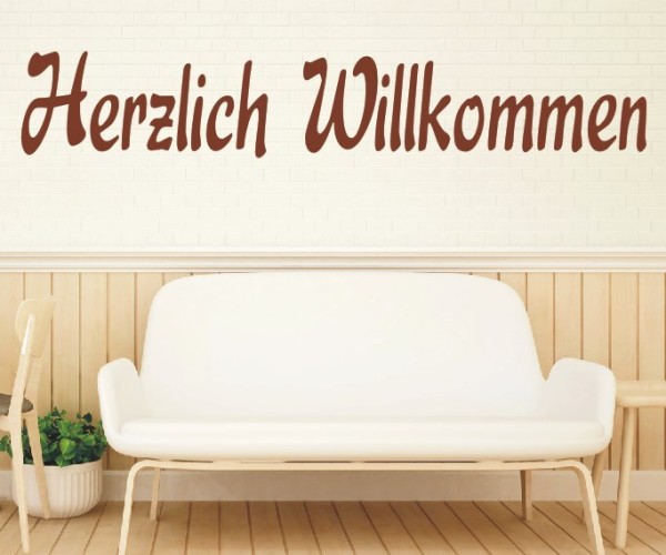 Wandtattoo Spruch | Herzlich Willkommen | 12 | Schöne Wandsprüche für den Flur | ✔Made in Germany  ✔Kostenloser Versand DE