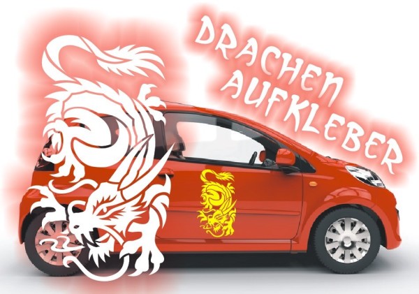 Aufkleber Chinesischer Drachen | Ein tolles fernöstliches Motiv z.B. als Autoaufkleber | 16 | ✔Made in Germany  ✔Kostenloser Versand DE