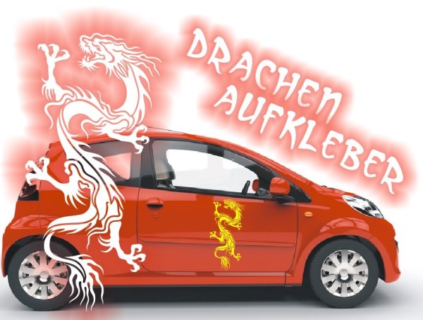 Aufkleber Chinesischer Drachen | Ein tolles fernöstliches Motiv z.B. als Autoaufkleber | 41 | ✔Made in Germany  ✔Kostenloser Versand DE