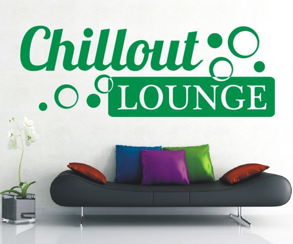 Wandtattoo Spruch | Chillout Lounge | 3 | ✔Made in Germany  ✔Kostenloser Versand DE
