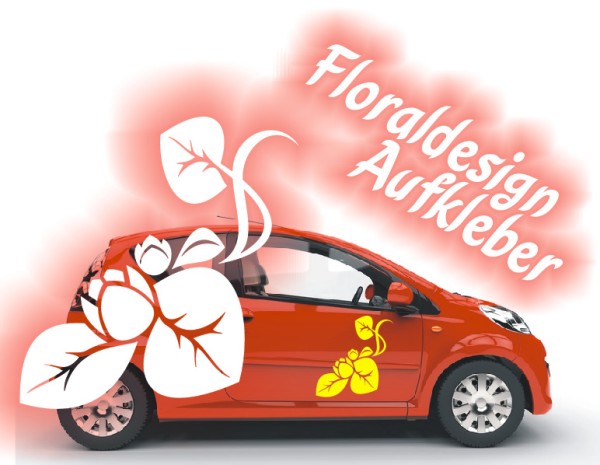 Aufkleber Blume | Schöne Motive mit Blüten und stilvollen Blumenranken als Autoaufkleber | 4 | ✔Made in Germany  ✔Kostenloser Versand DE