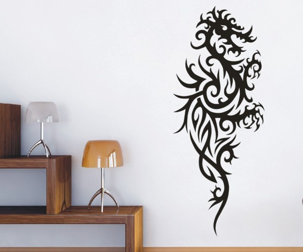 Wandtattoo Chinesische Drachen | Eine tolle fernöstliche Kunst aus China an der Wand | 46 | ✔Made in Germany  ✔Kostenloser Versand DE