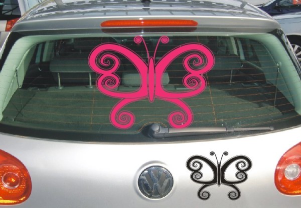Aufkleber | Schmetterlinge, eine tolle Dekoration als Autoaufkleber | 25 | ✔Made in Germany  ✔Kostenloser Versand DE