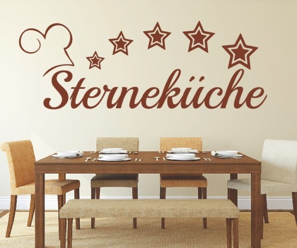 Wandtattoo Spruch | Sterneküche | 5 | Schöne Wandsprüche für Küche und Esszimmer | ✔Made in Germany  ✔Kostenloser Versand DE