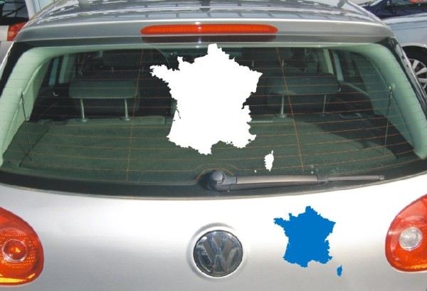 Aufkleber Landkarte Frankreich | Ohne Schriftzug als Silhouette | ✔Made in Germany  ✔Kostenloser Versand DE