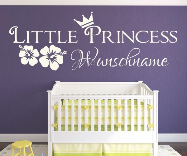 Wandtattoo | Little Princess mit Wunschname für das Kinderzimmer | 3 | günstig kaufen.