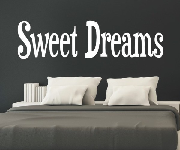 Wandtattoo Spruch | Sweet dreams | 3 | Schöne Wandsprüche für das Schlafzimmer | ✔Made in Germany  ✔Kostenloser Versand DE