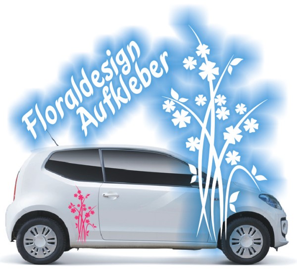 Aufkleber Blume | Schöne Motive mit Blüten und stilvollen Blumenranken als Autoaufkleber | 117 | ✔Made in Germany  ✔Kostenloser Versand DE