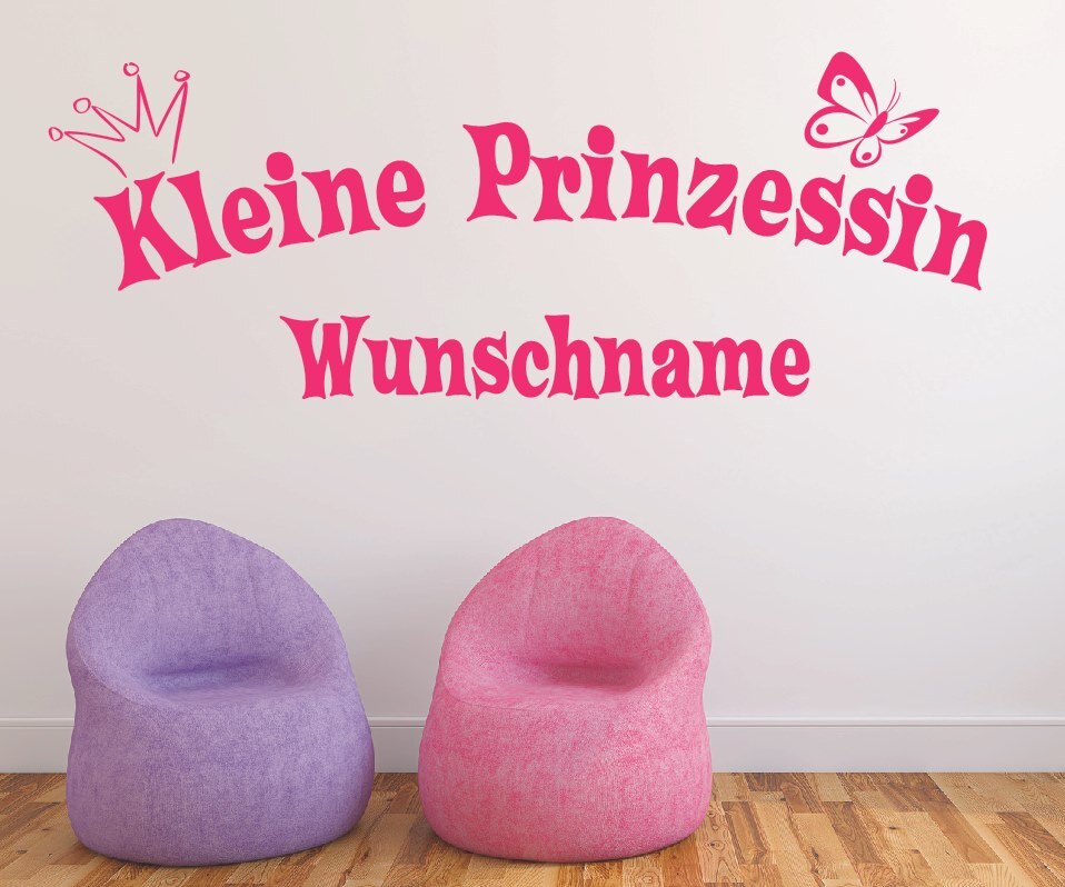 Wandtattoo Kleine Prinzessin Name Wunschname Wunschtext Wandaufkleber Sticker 76