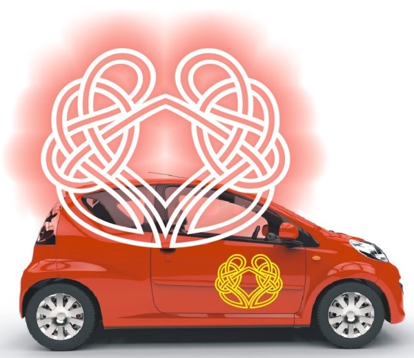 Aufkleber mit keltischen Knoten | Die tollen Celtic Ornamente als Autoaufkleber | 37 | ✔Made in Germany  ✔Kostenloser Versand DE
