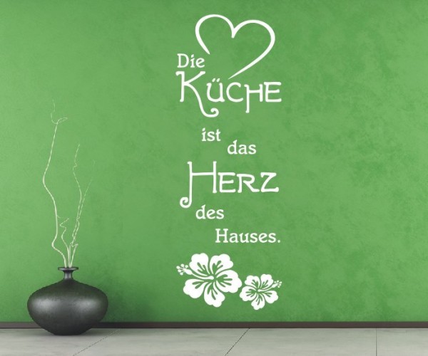 Wandtattoo Spruch | Die Küche ist das Herz des Hauses. | 16 | Schöne Wandsprüche für Küche und Esszimmer | ✔Made in Germany  ✔Kostenloser Versand DE