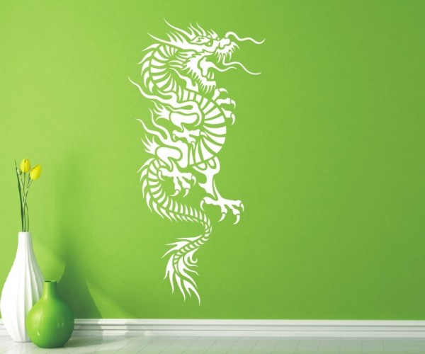 Wandtattoo Chinesische Drachen | Eine tolle fernöstliche Kunst aus China an der Wand | 44 | ✔Made in Germany  ✔Kostenloser Versand DE