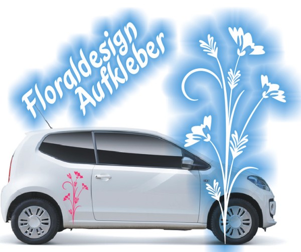 Aufkleber Blume | Schöne Motive mit Blüten und stilvollen Blumenranken als Autoaufkleber | 127 | ✔Made in Germany  ✔Kostenloser Versand DE