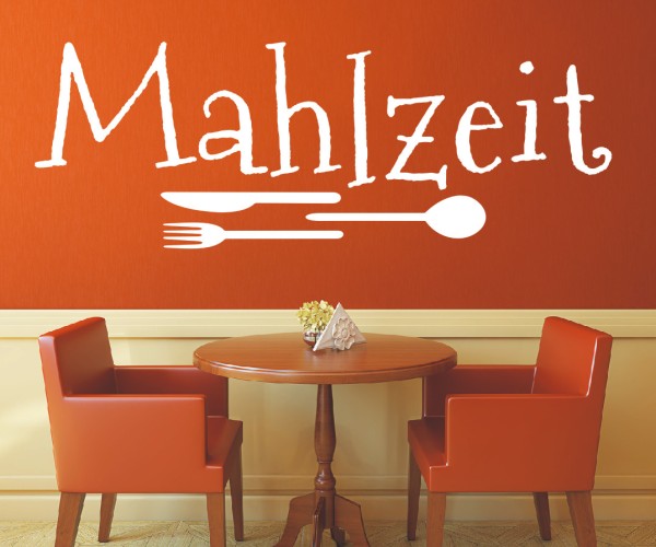 Wandtattoo Spruch | Mahlzeit | 1 | Schöne Wandsprüche für Küche und Esszimmer | ✔Made in Germany  ✔Kostenloser Versand DE