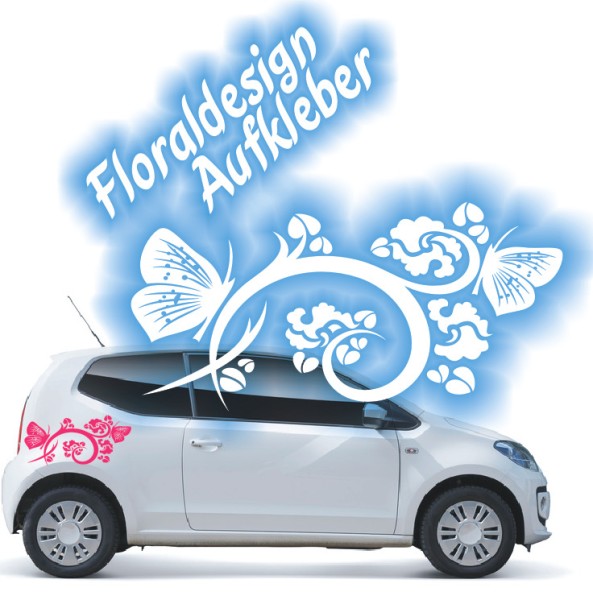 Aufkleber Blume | Schöne Motive mit Blüten und stilvollen Blumenranken als Autoaufkleber | 108 | ✔Made in Germany  ✔Kostenloser Versand DE