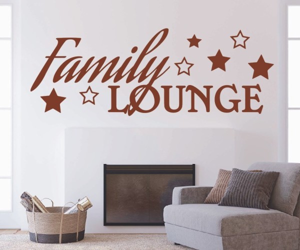 Wandtattoo Spruch | Family Lounge | 10 | Schöne englische Wandsprüche für die Familie | ✔Made in Germany  ✔Kostenloser Versand DE