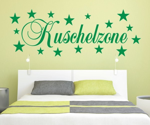Wandtattoo Spruch | Kuschelzone | 2 | Schöne Wandsprüche für das Schlafzimmer | ✔Made in Germany  ✔Kostenloser Versand DE