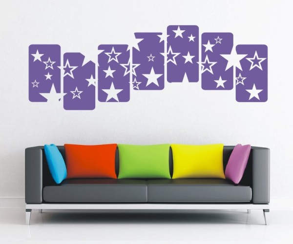 Wandtattoo Banner | Schöner Wandbanner mit Sternen für z.B. das Kinderzimmer | 3 | ✔Made in Germany  ✔Kostenloser Versand DE