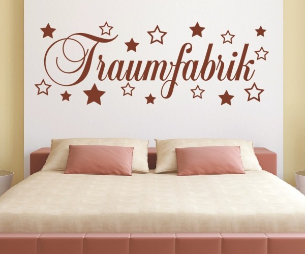 Wandtattoo Spruch | Traumfabrik | 5 | Schöne Wandsprüche für das Schlafzimmer | ✔Made in Germany  ✔Kostenloser Versand DE