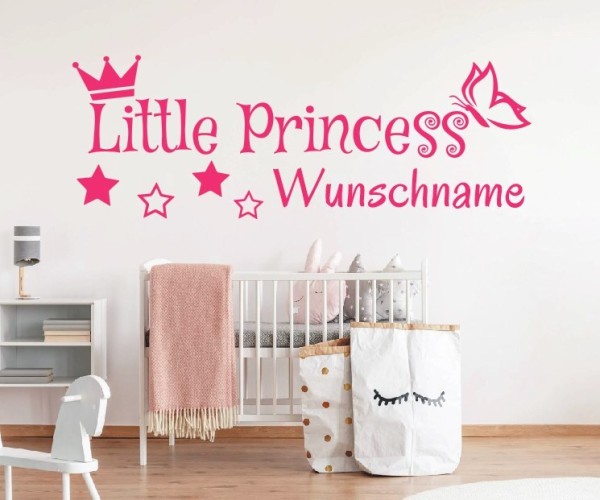 Wandtattoo | Little Princess mit Wunschname für das Kinderzimmer | 10 | günstig kaufen.