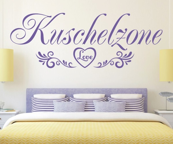Wandtattoo Spruch | Kuschelzone | 5 | Schöne Wandsprüche für das Schlafzimmer | ✔Made in Germany  ✔Kostenloser Versand DE