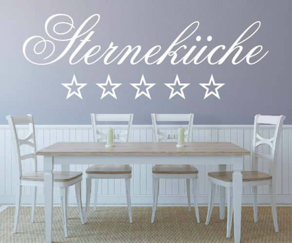 Wandtattoo Spruch | Sterneküche | 8 | Schöne Wandsprüche für Küche und Esszimmer | ✔Made in Germany  ✔Kostenloser Versand DE