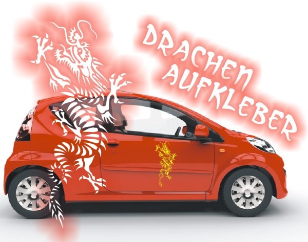 Aufkleber Chinesischer Drachen | Ein tolles fernöstliches Motiv z.B. als Autoaufkleber | 39 | ✔Made in Germany  ✔Kostenloser Versand DE
