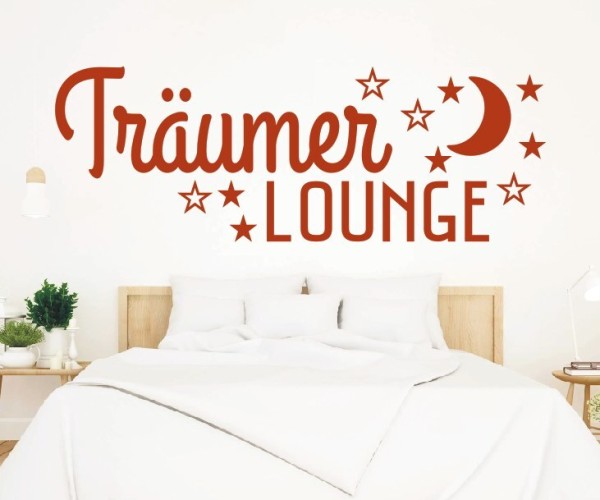 Wandtattoo Spruch | Träumer Lounge | 3 | Schöne Wandsprüche für das Schlafzimmer | ✔Made in Germany  ✔Kostenloser Versand DE