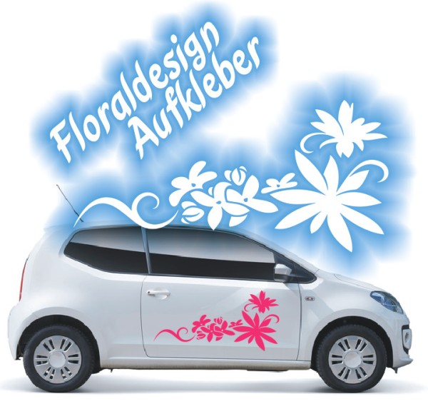Aufkleber Blume | Schöne Motive mit Blüten und stilvollen Blumenranken als Autoaufkleber | 112 | ✔Made in Germany  ✔Kostenloser Versand DE