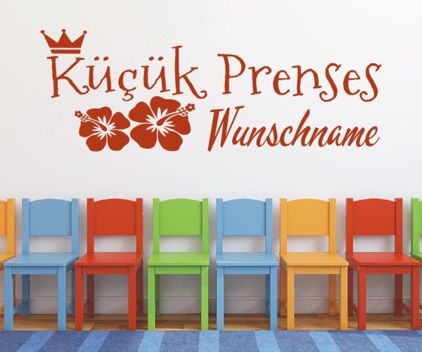 Wandtattoo | Kücük Prenses mit Wunschname für das Kinderzimmer | 9 | günstig kaufen.