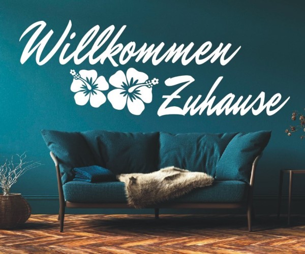 Wandtattoo Spruch | Willkommen in unserem Zuhause | 3 | Schöne Wandsprüche für den Flur | ✔Made in Germany  ✔Kostenloser Versand DE