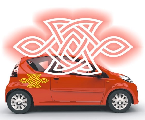 Aufkleber mit keltischen Knoten | Die tollen Celtic Ornamente als Autoaufkleber | 69 | ✔Made in Germany  ✔Kostenloser Versand DE