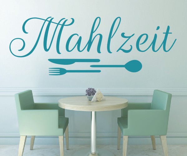 Wandtattoo Spruch | Mahlzeit | 6 | Schöne Wandsprüche für Küche und Esszimmer | ✔Made in Germany  ✔Kostenloser Versand DE