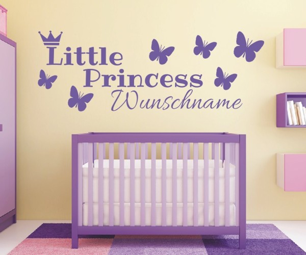 Wandtattoo | Little Princess mit Wunschname für das Kinderzimmer | 13 | günstig kaufen.