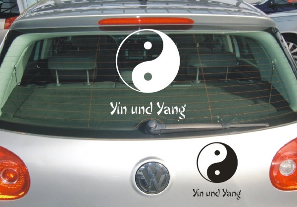 Chinesische Zeichen Aufkleber - Yin Yang | Dieser Sticker im Design von schönen fernöstlichen Schriftzeichen | ✔Made in Germany  ✔Kostenloser Versand DE