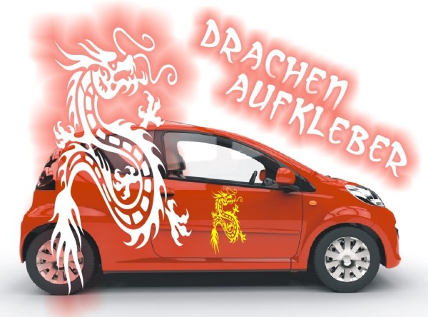 Aufkleber Chinesischer Drachen | Ein tolles fernöstliches Motiv z.B. als Autoaufkleber | 33 | ✔Made in Germany  ✔Kostenloser Versand DE