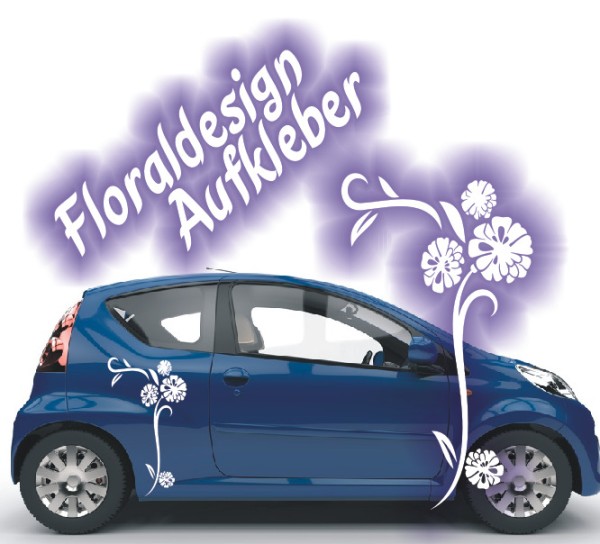 Aufkleber Blume | Schöne Motive mit Blüten und stilvollen Blumenranken als Autoaufkleber | 94 | ✔Made in Germany  ✔Kostenloser Versand DE