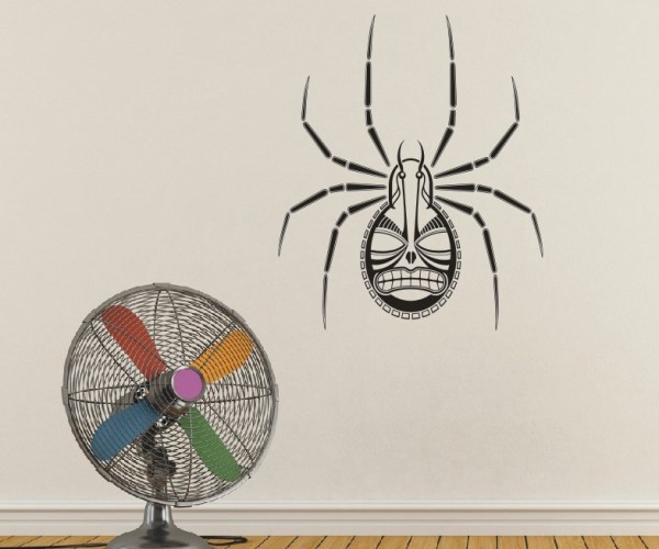 Wandtattoo Maori – Spinne | Ein schönes Tiermotiv mit kunstvollen Linien aus der Kultur von Neuseeland | 1 | ✔Made in Germany  ✔Kostenloser Versand DE