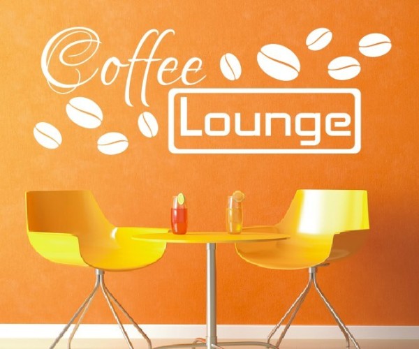 Wandtattoo Spruch | Coffee Lounge - Kaffee | 5 | Schöne Wandsprüche für Küche und Esszimmer | ✔Made in Germany  ✔Kostenloser Versand DE