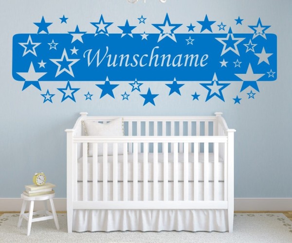 Wandtattoo - Banner mit Wunschnamen für das Kinderzimmer | 14 | ✔Made in Germany  ✔Kostenloser Versand DE