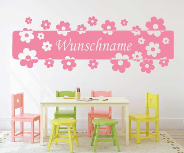 Wandtattoo - Banner mit Wunschnamen für das Kinderzimmer | 3 | ✔Made in Germany  ✔Kostenloser Versand DE