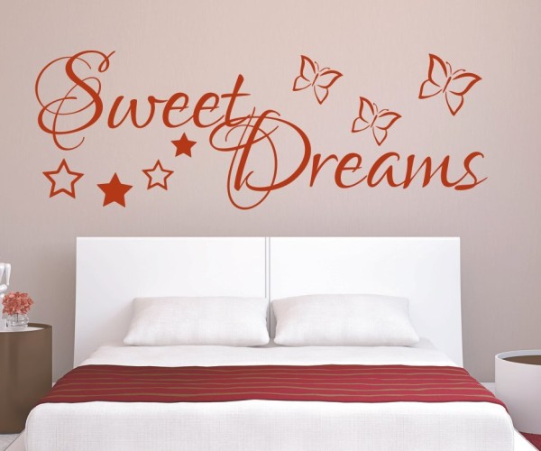 Wandtattoo Spruch | Sweet Dreams - süße Träume | 4 | Schöne Wandsprüche für das Schlafzimmer | ✔Made in Germany  ✔Kostenloser Versand DE