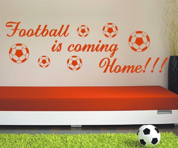 Wandtattoo Spruch | Football is coming home!!! | 2 | ✔Made in Germany  ✔Kostenloser Versand DE