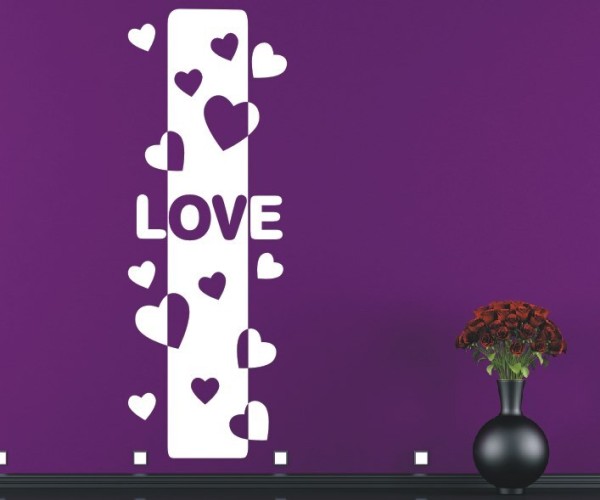 Wandtattoo Banner | Schöner Wandbanner „LOVE“ für die Liebe | 2 | ✔Made in Germany  ✔Kostenloser Versand DE