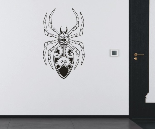 Wandtattoo Maori – Spinne | Ein schönes Tiermotiv mit kunstvollen Linien aus der Kultur von Neuseeland | 4 | ✔Made in Germany  ✔Kostenloser Versand DE