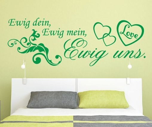 Wandtattoo Spruch | Ewig dein, Ewig mein, Ewig uns. | 4 | Schöne Wandsprüche für Liebe & Hochzeit | ✔Made in Germany  ✔Kostenloser Versand DE